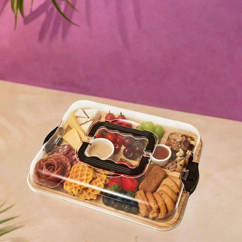 Tabla De Embutidos De Bambú, Mantequillera, Tabla De Quesos