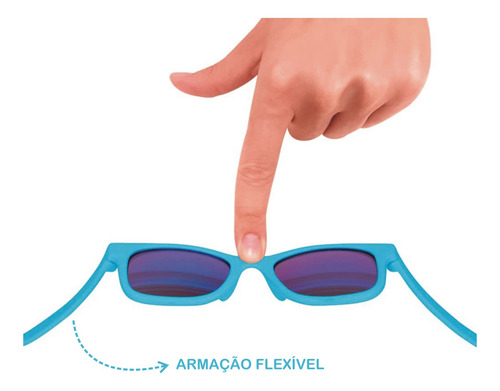 Óculos De Sol Infantil Com Proteção Uva-uvb Azul Buba