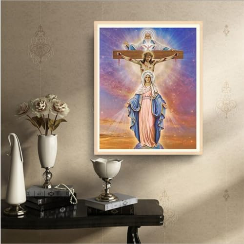 Pintura Em Diamante De Jesus Em Números, Kit De Pinos...