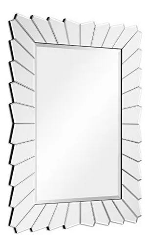 Espejo Rectangular Moderno Beveled Para Baño - Listo Para Co