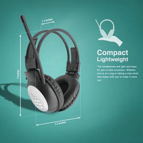 Audífonos De Radio Fm Portátiles Con La Mejor Recepción, Auriculares Inalámbricos Con Radio Integrado Para Caminar, Correr, Funciona Diariamente Con 2 Pilas Aa (no Incluidas)