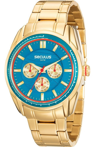 Relógio Feminino Seculus Multifunção Dourado 20557lpsvds2