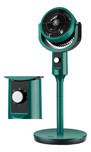Ventilador Pie Circulación De Aire Aspas Plástico Silencioso 31 Cm 60hz Verde Negro Plástico 3
