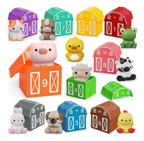 Learning Toy Aurotops Farm Animal Finger Puppets De 1 A 3 An