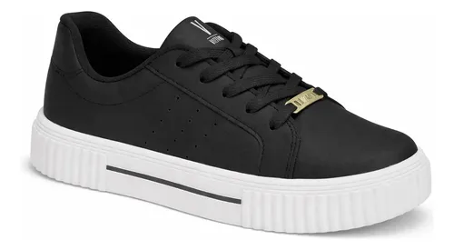 Tênis Feminino Vizzano Flatform Fashion Street Conforto Preto 35 Br