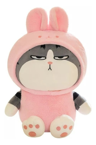 Peluche Felpa Gato Emperador  Disfraz Conejo Ros Kawaii 25cm