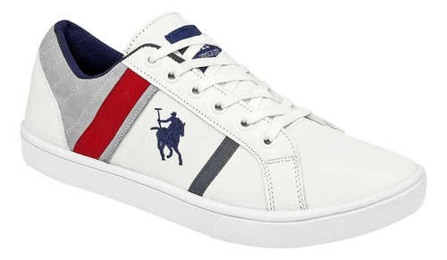 Tenis American Polo 2428 Color Blanco Para Caballero 25 A 29