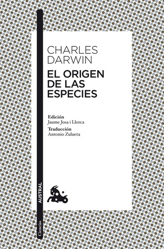 El origen de las especies, de Darwin, Charles. Serie Fuera de colección Editorial Espasa México, tapa blanda en español, 2013