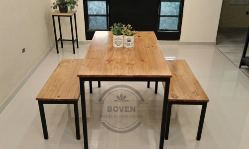Imagen 8 de 10 de Mesa De Comedor Estilo Industrial Bares Cervecerías 120x70