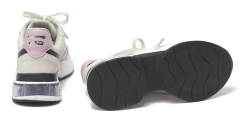 Imagem 4 de 4 de Tênis Via Marte Feminino 20-10901 Lilac-vanila-prata-preto