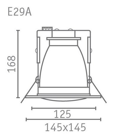 Imagen 2 de 6 de Pack X 12 Spot Embutir Cuadrado Platil Candil E27 Apto Led