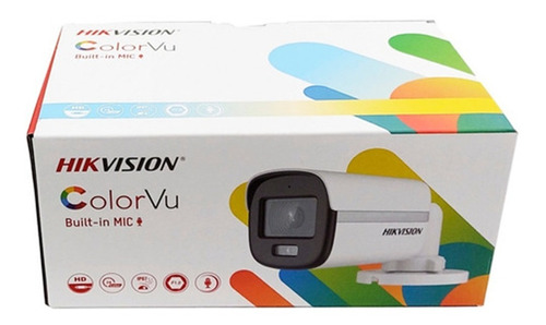 Camara Hikvision Colorvu 5mp Vision Nocturna A Color Audio Color Blanco