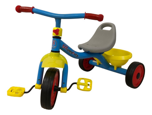 Triciclo Infantil Con Canasto Celeste Yx-t02