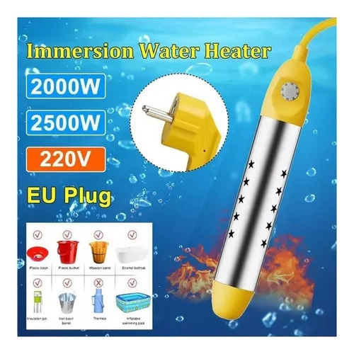 Calentador De Agua Eléctrico De Inmersión Flotante 2500w 1.5