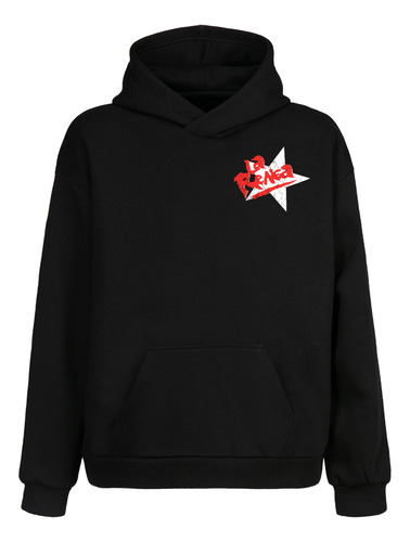 Buzo Hoodie Negro Estampado -  La Renga Logo