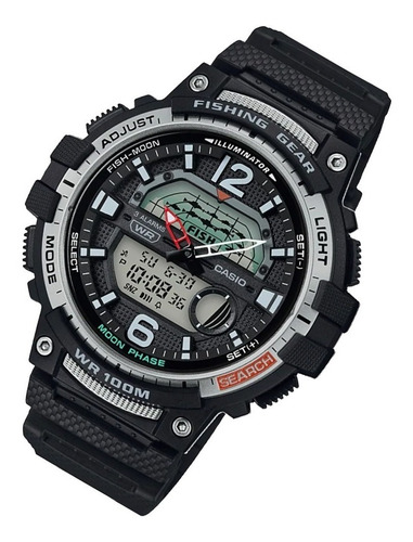 Imagen 4 de 6 de Reloj Hombre Casio Fishing Gear Ws-1250h Pesca Fases Lunares
