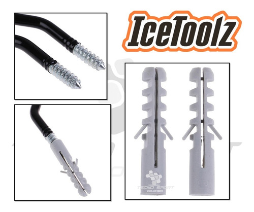Imagen 4 de 8 de Gancho Colgar Bicicleta Pared Techo Soporte Organizador X 3