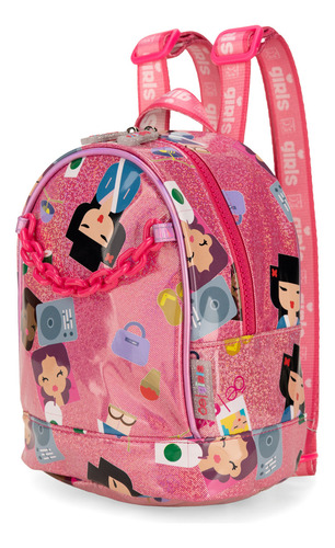 Bolsa Niñas Backpack Cloe Satreli Chico Color Rosa