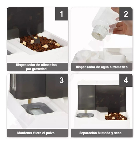 Dispensador Automático De Agua Y Comida Para Perros Y Gatos