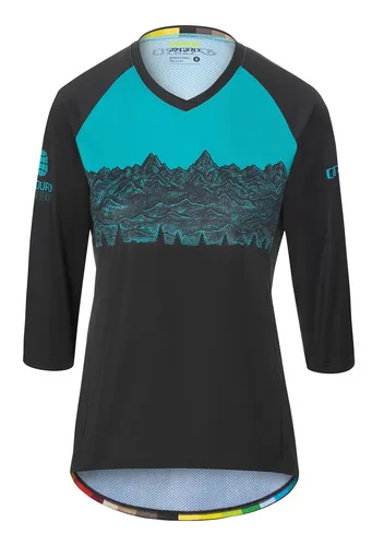Jersey Manga 3/4 Giro Roust Mujer Negro