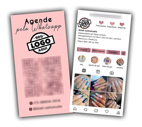 Cartão Visita Feed Instagram Diversos Modelos Personalizados