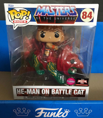 Funko He-man On Battle Cat Flocked Targetcon (Usado)