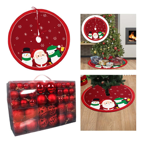 100 Uds Bola De Navidad Falda De Árbol De Navidad