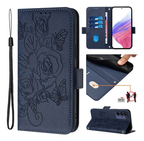 Funda De Rosas Con Estampado Para Samsung Galaxy A16/a54/a24