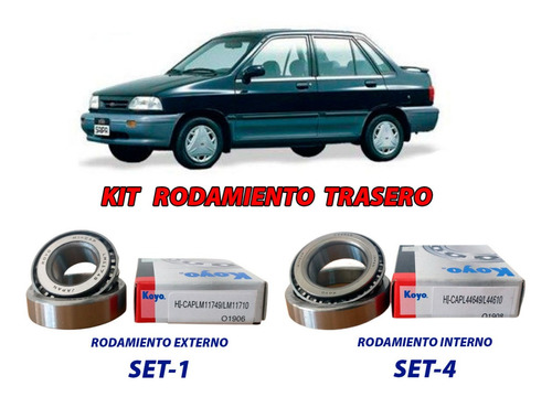 Rodamientos Trasero Ford Festiva (set-1 Y Set-4) Kit Koyo