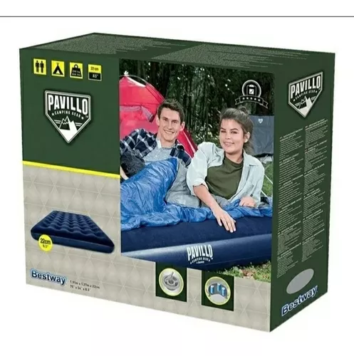 Cama Hinchable Doble Aterciopelado 191x137x28 cm