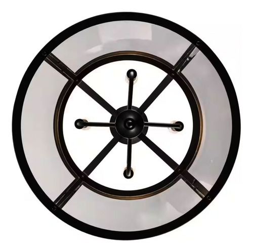 Lampara De Techo Colgante Negro Mate 4 Luces 20