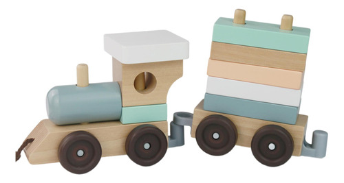 Juego De Juguetes De Tren Apilable Montessori Clásico Para