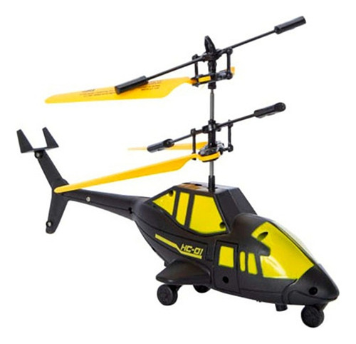Helicóptero Avión Con Control Remoto Color Negro Y Amarillo