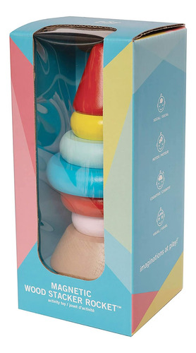 Manhattan Toy Stacker Rocket Juego De Juguetes Apilables Mag
