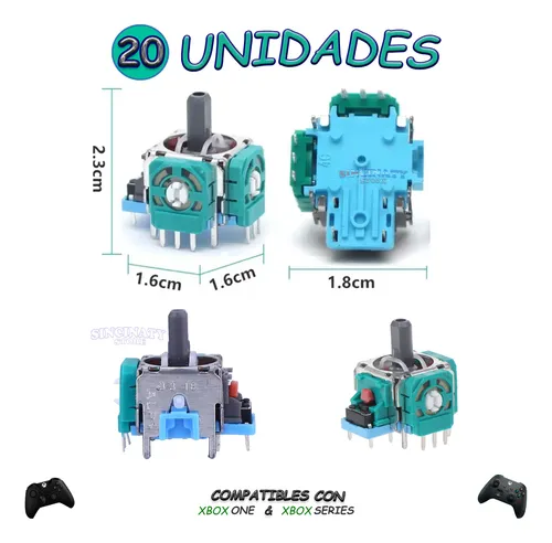 20 Análogo Joystick + 20 Tapa Capucha Para Xbox One Y Series