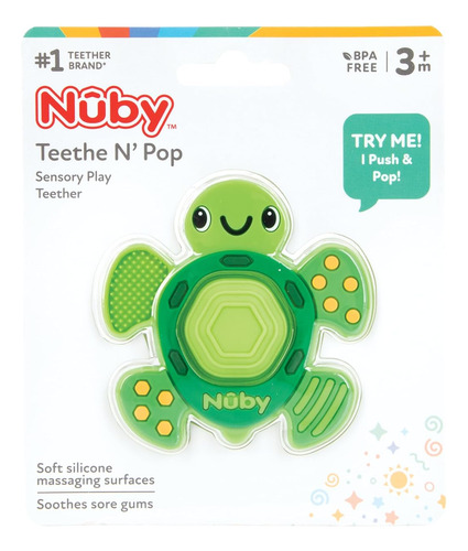 Nuby Teethe N' Pop Sensory Play Teether - Mordedor...
