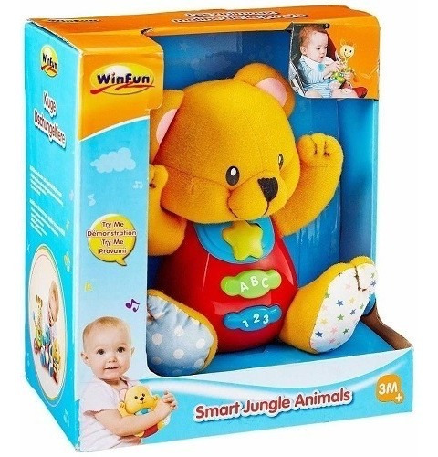 Imagen 1 de 2 de Juguete Oso Didactico Luz Y Sonido Winfun - Giro Didactico