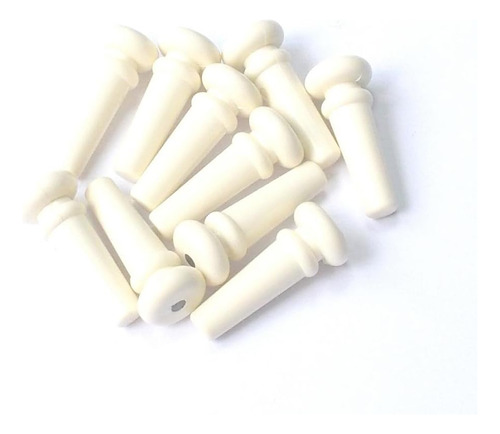 10 pcs Guitarra End Pins De Plástico Lunares Blancos,...