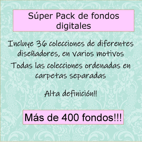 Kit Imprimible, Papeles Digitales, Fondos Super Pack! #4