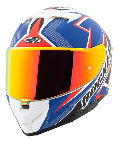Casco Integral Joe Rocket Rkt210 Reactor + Mica Iridium Azul Lisa L