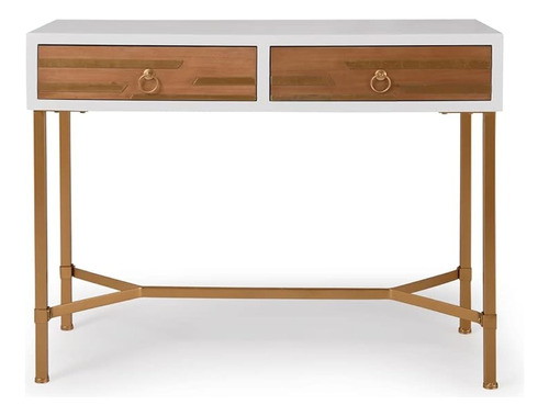 ~? Adore Decor Jupiter Console Table Con 2 Cajones, Mid Cent