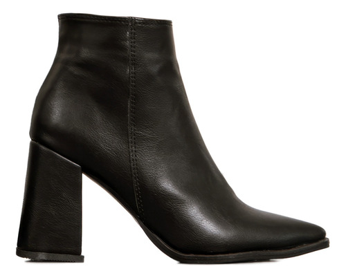 Botas Mujer Botinetas Taco Alto Eco Cuero Punta Fina Gretel
