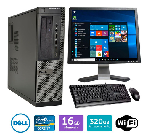 Computador Barato Dell Optiplex 9010int I7 16gb 320gb Mon17q