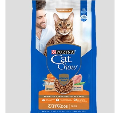 Ração Nestlé Purina Cat Chow Gatos Castrados Peixe 10.1 Kg