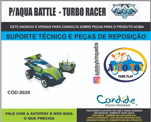 Aqua Batle 8028 Turbo Racer - Max Steel - Peças De Reposição