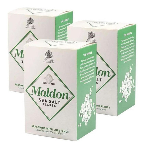 3x Sal Inglês Maldon 250g