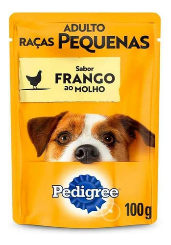 Sachê Pedigree Para Cães Adulto Raça Pequena Frango 100gr