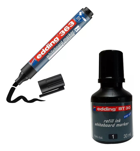 Plumon De Pizarron Recargable + Tinta Edding Bt30 (a Elegir)