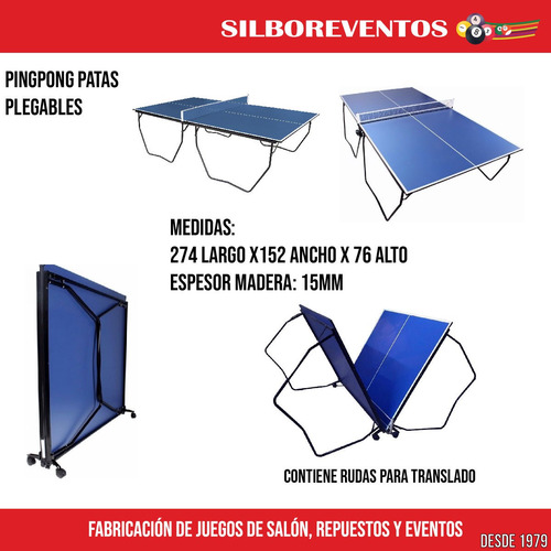 Mesa De Ping Pong Medida Profesional Plegable