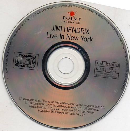 Cd Jimi Hendrix Live In New York